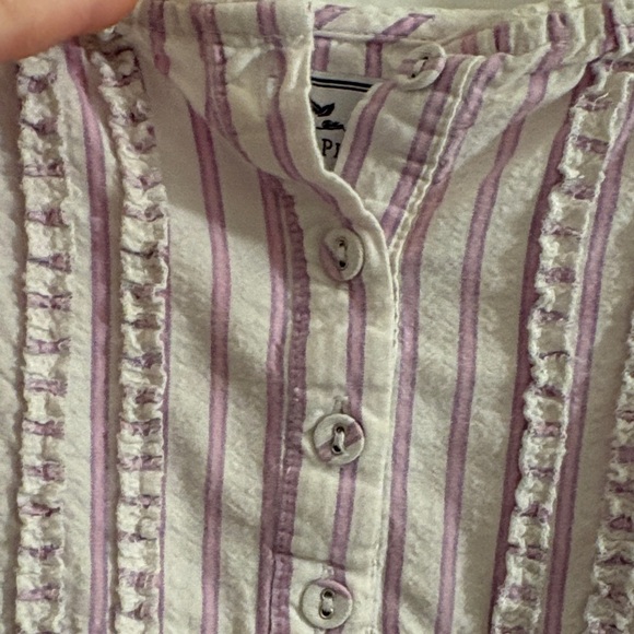 Petite Plume Lavender Striped Women's Charlotte Nightgown - Picture 4 of 10